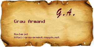 Grau Armand névjegykártya